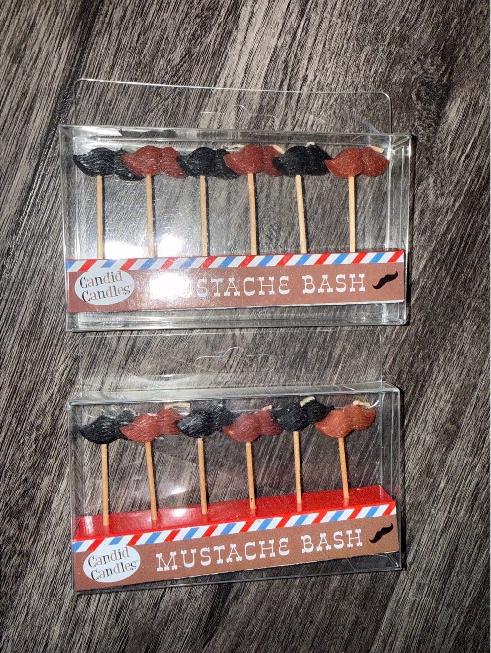 Mustache candles humor gag Gift prank cake party toppers NEW